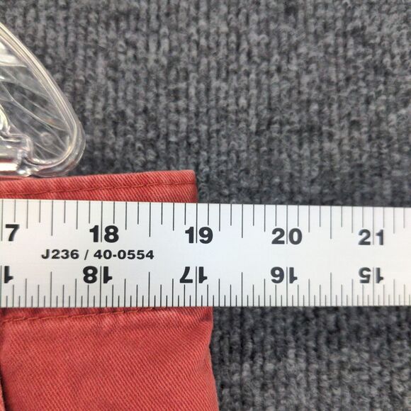 Iron Co Mens Chino Shorts Red Size 36 Slash Pockets Belt Loops - Picture 4 of 10